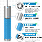 Weighted Jump Rope for Men, Women (1.5LB) - Alloy Steel Handles, Speed Skipping Rope, Gym,Indoor/Outdoor - Fitness, Workout, Boxing - Solid PVC & Cotton Rope