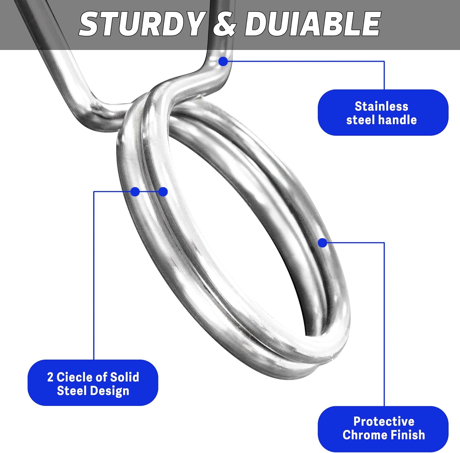 Balelinko 2 Inch Dumbbell Spring Collars Barbell Clamps Locking Collars Clips for Weightlifting Exercise Fitness Training Supplies
