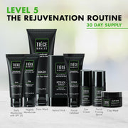 Tiege Hanley Men’s Skin Care Set, Rejuvenation Routine (System Level 5) – Face Wash, Scrub, Moisturizer, Eye Cream, Serum, Clay Mask, Retinol Stick & PM Moisturizer for Anti-aging