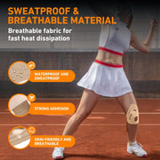 PreCut Kinesiology Tape for Knees, 12PCS Upgraded Waterproof KTQUICK Knee Tape for Knee Pain Relief Pre Cut, Original Cotton Athletic Knee Tape, Waterproof&Hypoallergenic Latex-Free for Sports (Black)