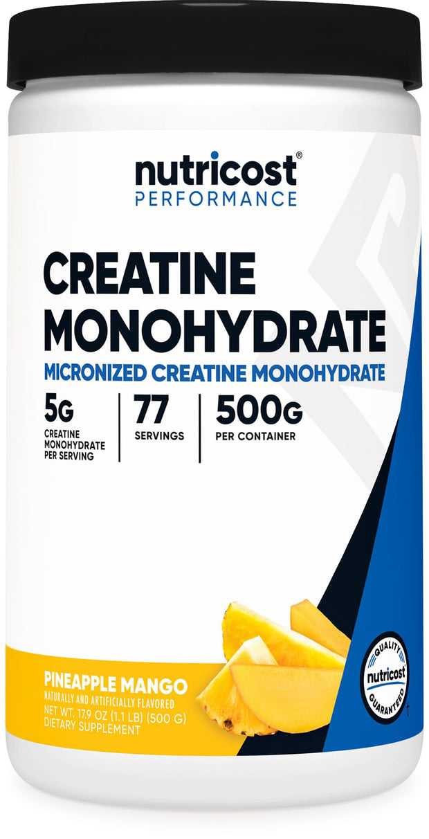 Nutricost Creatine Monohydrate Micronized Powder 500G, 5000mg Per Serv (5g) - 100 Servings, 17.9 Oz