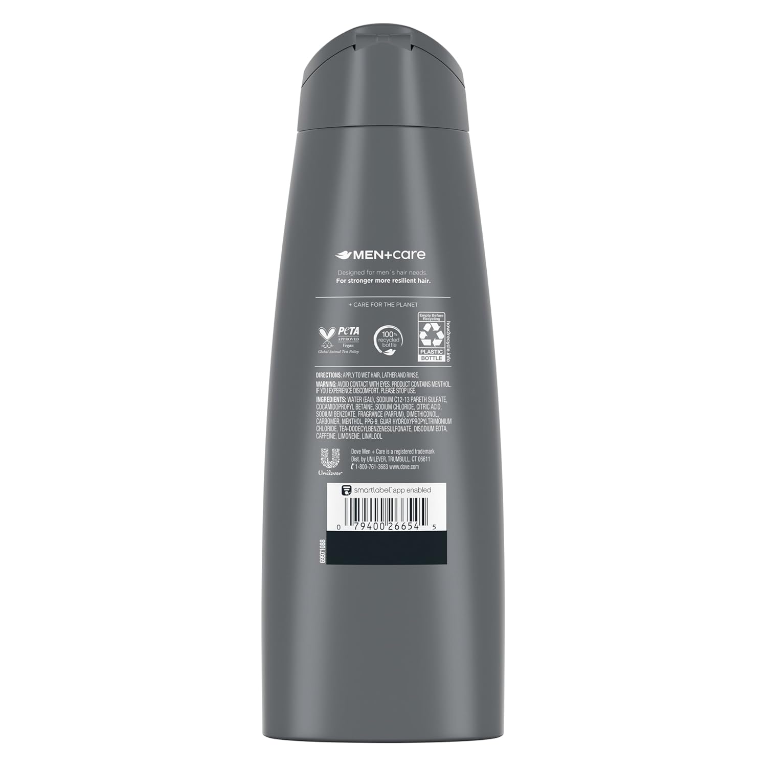 DOVE MEN + CARE Fortifying 2-in-1 Shampoo and Conditioner Fresh and Clean with Caffeine 4 Count For Everyday Care Helps Strengthen and Nourish Hair 12 oz