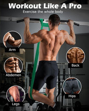 Zacro Resistance Bands, 6 Resistance Levels Pull Up Assistance Bands, Exercise Bands for Men&Women, Heavy Duty Resistance Band Set with Door Anchor, for Working Out, Muscle Training, Physical Therapy