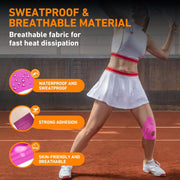 PreCut Kinesiology Tape for Knees, 12PCS Upgraded Waterproof KTQUICK Knee Tape for Knee Pain Relief Pre Cut, Original Cotton Athletic Knee Tape, Waterproof&Hypoallergenic Latex-Free for Sports (Black)