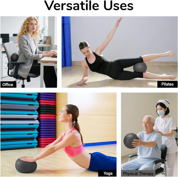 TOPZGLEEY Pilates Ring and Ball Set with Resistance Bands - Pilates Equipment for Home Workout - 14'' & 12'' Pilates Rings, 2 Pilates Balls, 5 Resistance Bands,Guide