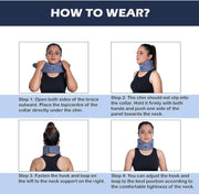 Wonder Care Neck Brace for Sleeping Cervical Collar Adjustable Neck Support Brace Relief Cervical Spine Pressure Ideal for Travel, Office Workers & Neck Injury Recovery, X-Large