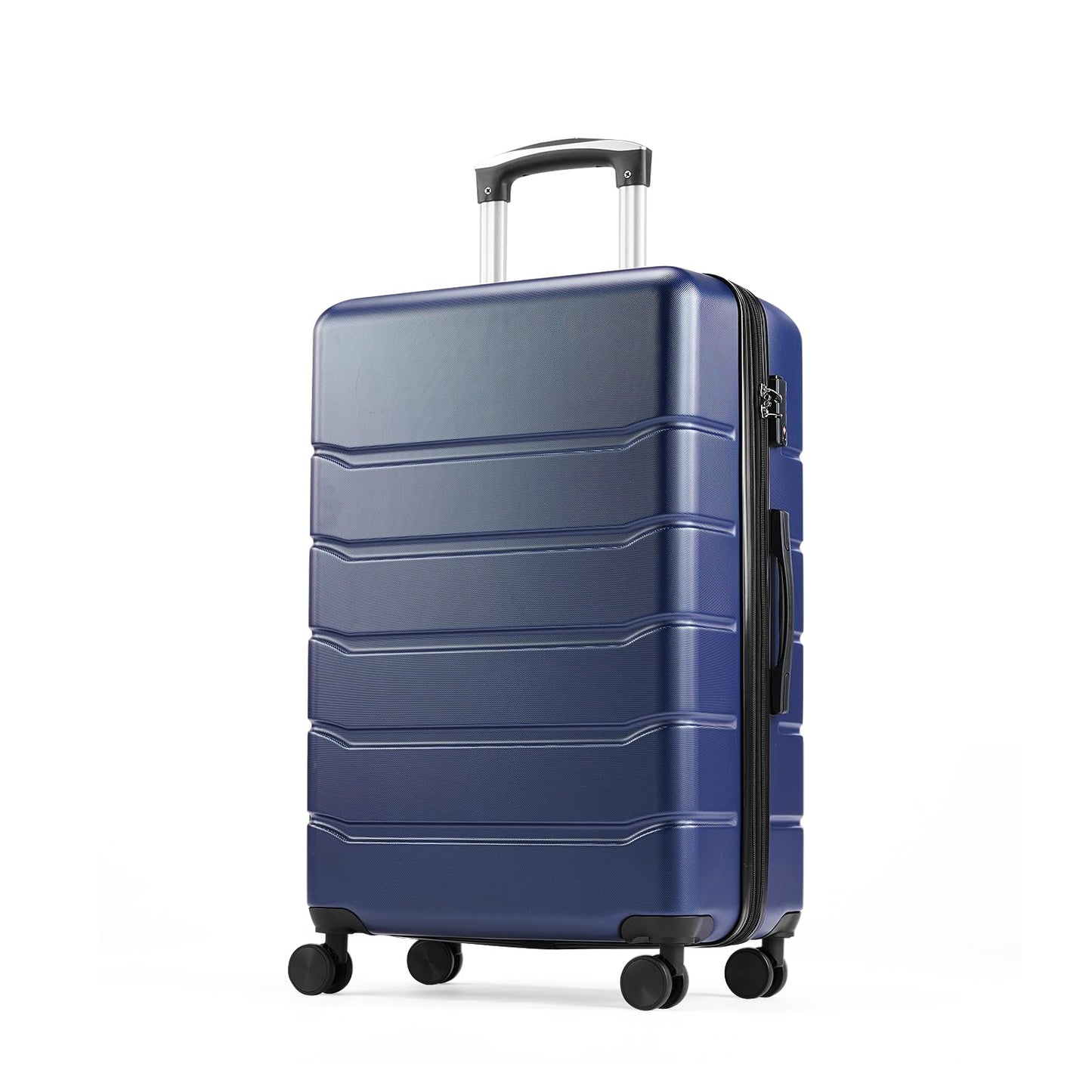 OLIXIS 3-Piece Luggage Set, 20/24/28 Inch Hardside Suitcases with Spinner Wheels, Lightweight ABS Hard Shell Travel Luggage, TSA Approved Lock, Expandable Carry-On & Checked Luggage–Blue