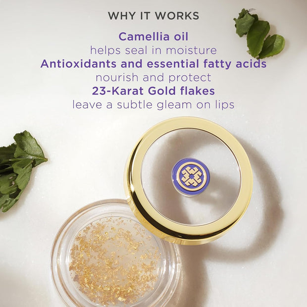 Tatcha Camellia Gold Spun Lip Balm | Nourishing & Intensely Hydrating, 6 G | 0.21 oz