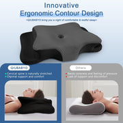 Pain Relief Cervical Pillow for Neck Support,Adjustable Ergonomic Pillow Cozy Sleeping,Odorless Orthopedic Memory Foam Pillows,Contour Bed Pillow for Side Back Stomach Sleeper