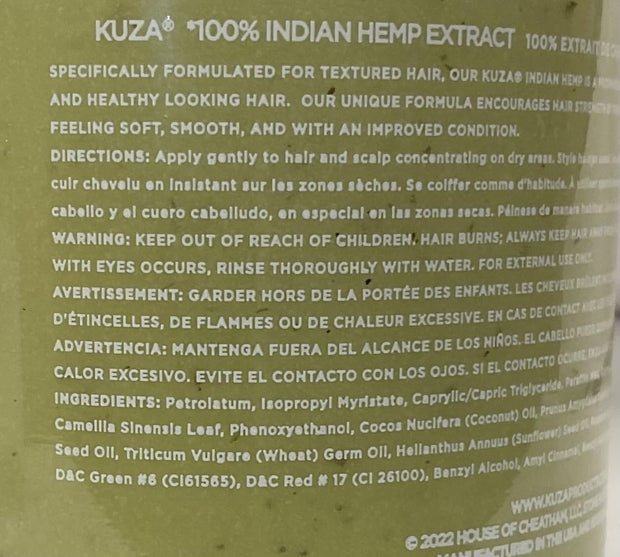 Kuza Indian Hemp with Chebe Hair & Scalp Treatment - for Healthy Hair Retention - 7.7 oz