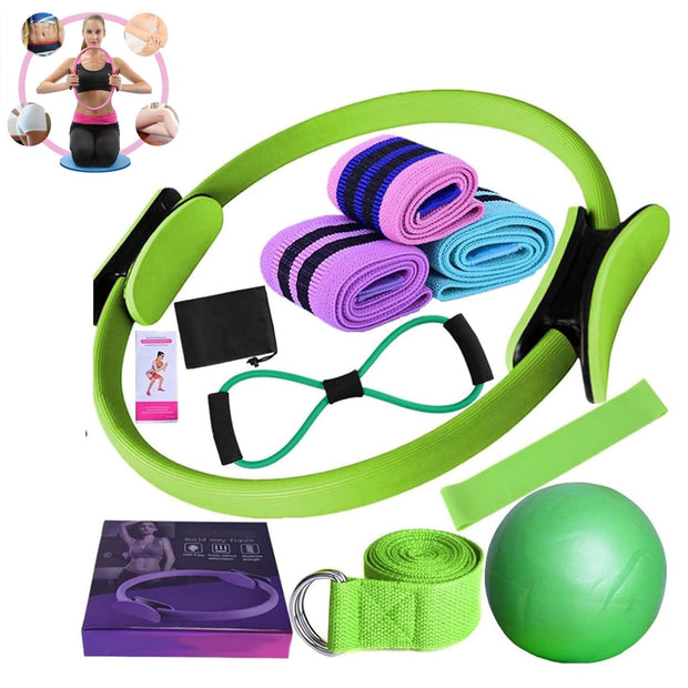 Pilates Essentials Kit for Women,Better Me Pilates Kit,Pilates Rings Booty Bands Yoga Ball,Yoga Sets for Women - Complete Set of 11 Accessories,Pilates Equipment for Home Workouts