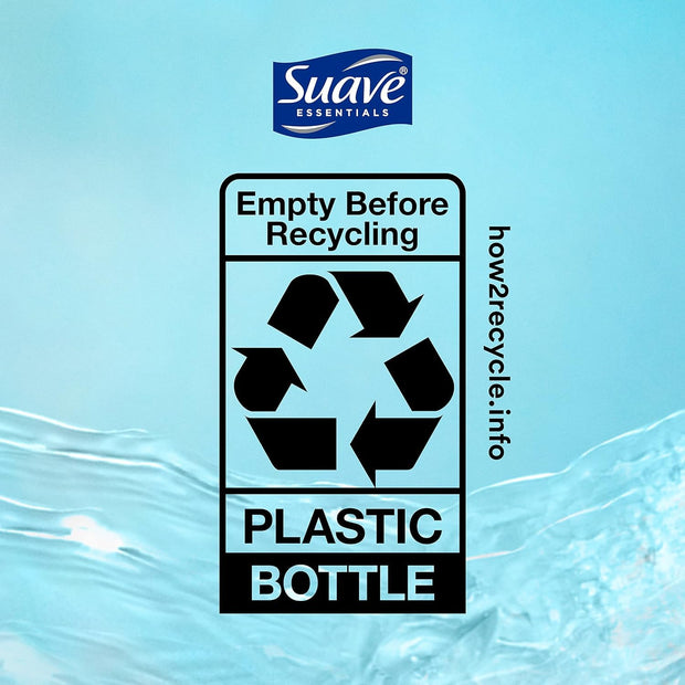 Suave Moisturizing Body Wash, with Ocean Breeze Scent and Vitamin E Extract, No Parabens, No Phtahaltes, 18 Oz Pack of 6