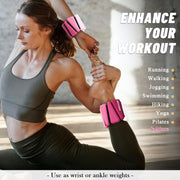 Wrist Weights for Women At Home Ankle Weights Set of 2 (1 lb /2 Lbs Each) Adjustable Weighted Wristbands Arm Leg Weights for Women Men Suitable for Walking Swimming Running Pilates Yoga Gym