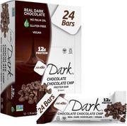 NuGo Dark Chocolate Chocolate Chip, 12g Vegan Protein, 200 Calorie, Gluten Free, 24 Count