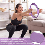 Upgrade Pilates Ring Fitness Circle,Lightweight & Durable Foam Padded Handles, Flexible Resistance Exercise Equipment for Toning Arms, Thighs Legs & Core