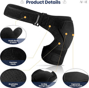 Shoulder Brace for Women and Men Recovery Shoulder. Adjustable Shoulder Support for Rotator Cuff, AC Joint Pain Relief, Shoulder Injuries. Perfect Fit Shoulder Compression Sleeve (One Size Regular)