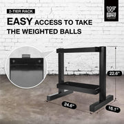 WF Athletic Supply Weighted Toning Ball, Soft Weighted Exercise Ball, Soft Medicine Balls for Exercise, Yoga, Pilates & Physical Therapy, 6, 8, 10 LB, Option Available in Single, Pair & Set with Rack