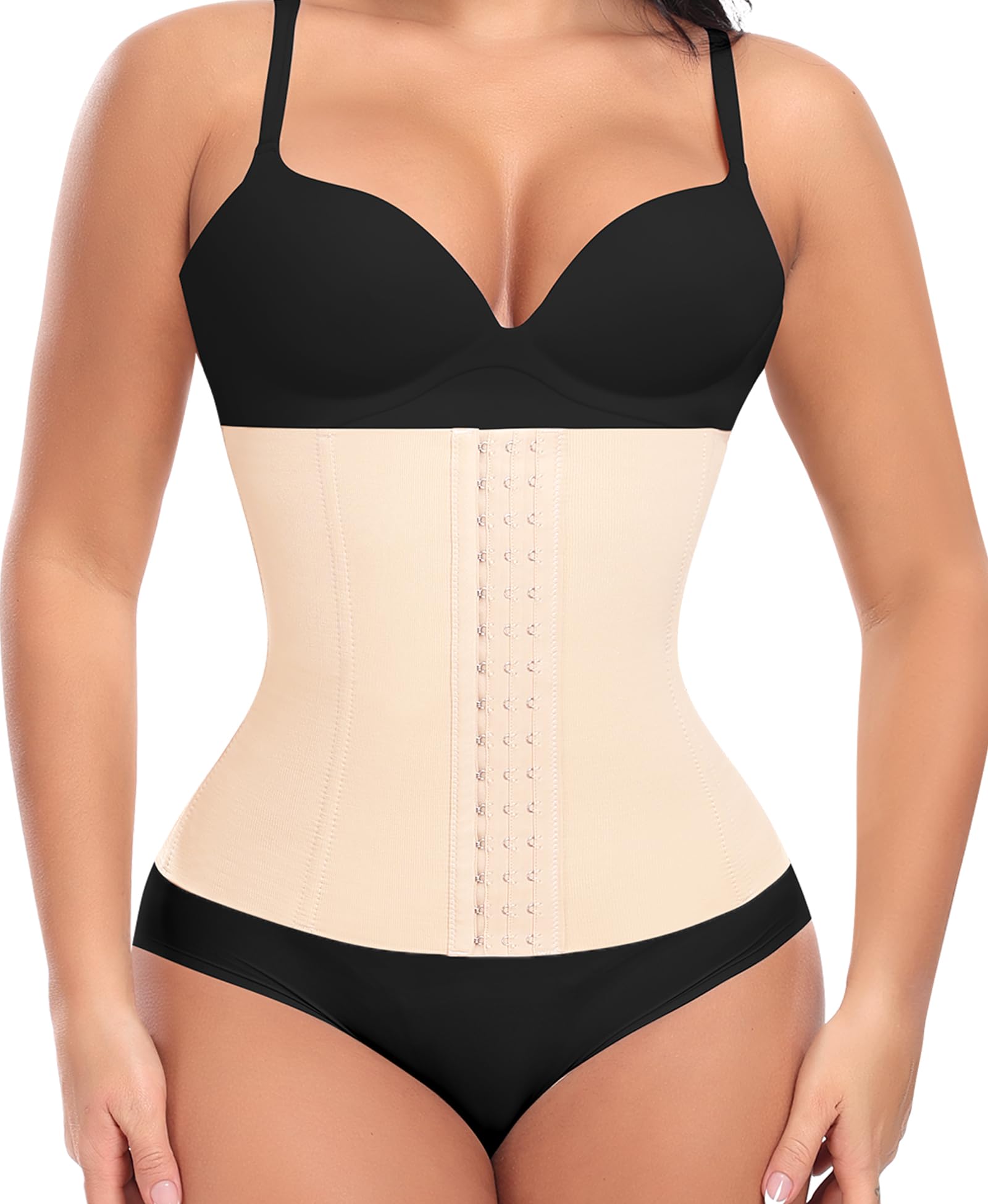 Ganado Waist Trainer for Women Corset Shapewear Tummy Control Waist Cincher Underbust Postpartum Girdle Body Shaper