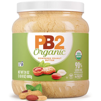 PB2 Organic Powdered Peanut Butter | USDA Organic Certified, Non-GMO Project Verified, Gluten-Free Peanut Butter Powder | Vegan, Keto Friendly | 24oz Resealable Jar
