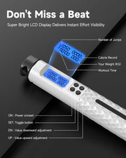 KINTHEA 2 in 1 Smart Jump Rope with Counter and LED Display, Cordless Jumping Rope with Counter for Women, Men, All Age, Adjustable Skipping Rope for Cardio Fitness in Limited Home Space & Outdoor