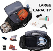 Marengo Gym Bag for Men & Women with Shoe & Wet Compartment - Duffle Bag for Travel, Sports, Fitness & Workout, gifts for men&women