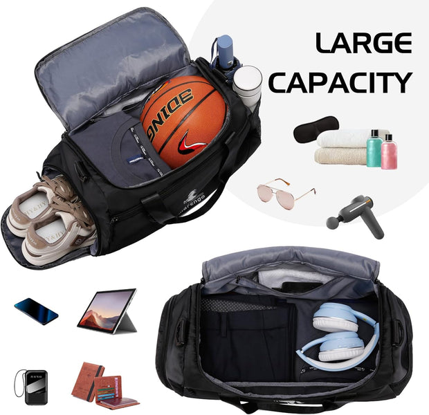 Marengo Gym Bag for Men & Women with Shoe & Wet Compartment - Duffle Bag for Travel, Sports, Fitness & Workout, gifts for men&women