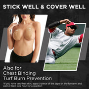 OK TAPE Extra Wide Kinesiology Tape, Precut K Tape Strips, Elastic Physical Therapy Athletic Tape for Pain Relief & Joint Support | Back, Shoulder, Knee (4" x 10" - 10Pcs) Beige