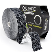 OK TAPE Kinesiology Tape Bulk 103Feet, Pro Adhesive, Water-Resistant k Tape, Elastic Athletic Tape, Latex Free, Uncut, Black