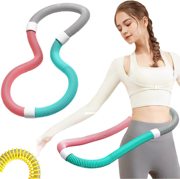 Soft Spring Exercise Hoop for Adults, Foldable Fitness Hoop with No Waist Damage Spring Design, Portable Slimming Exercise Equipment, Spring Fitness Circle for Home and Travel
