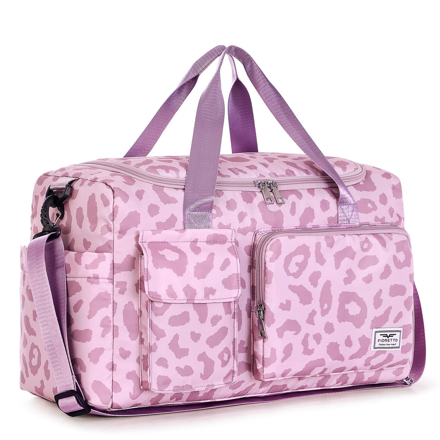 FIORETTO Women's Gym Duffle Bag with Shoes Compartment, 37L Capacity, Ideal for Travel, Gym, Sports, Duffel, Weekender