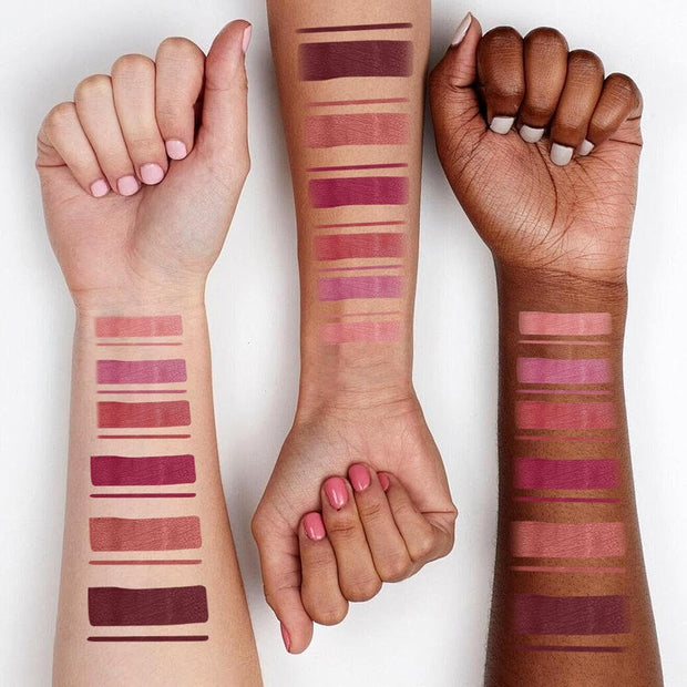 LANGMANNI 6 Matte Lipstick with 6 Lipliners Durable Makeup Set,Long-Lasting Non-Stick Cup Not Fade Waterproof Pigmented Velvet Lipgloss Kit Beauty Cosmetics Makeup Gift for Girls (#A)