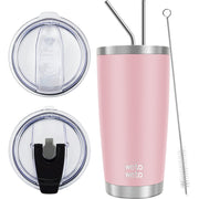 WETOWETO 20oz Tumbler, Stainless Steel Vacuum Insulated Coffee Travel Mug, Double Wall Powder Coated Insulated Coffee Mug Travel Mug with Lid Thermal Cup for Outdoor (Navy Blue, 1 Pack)