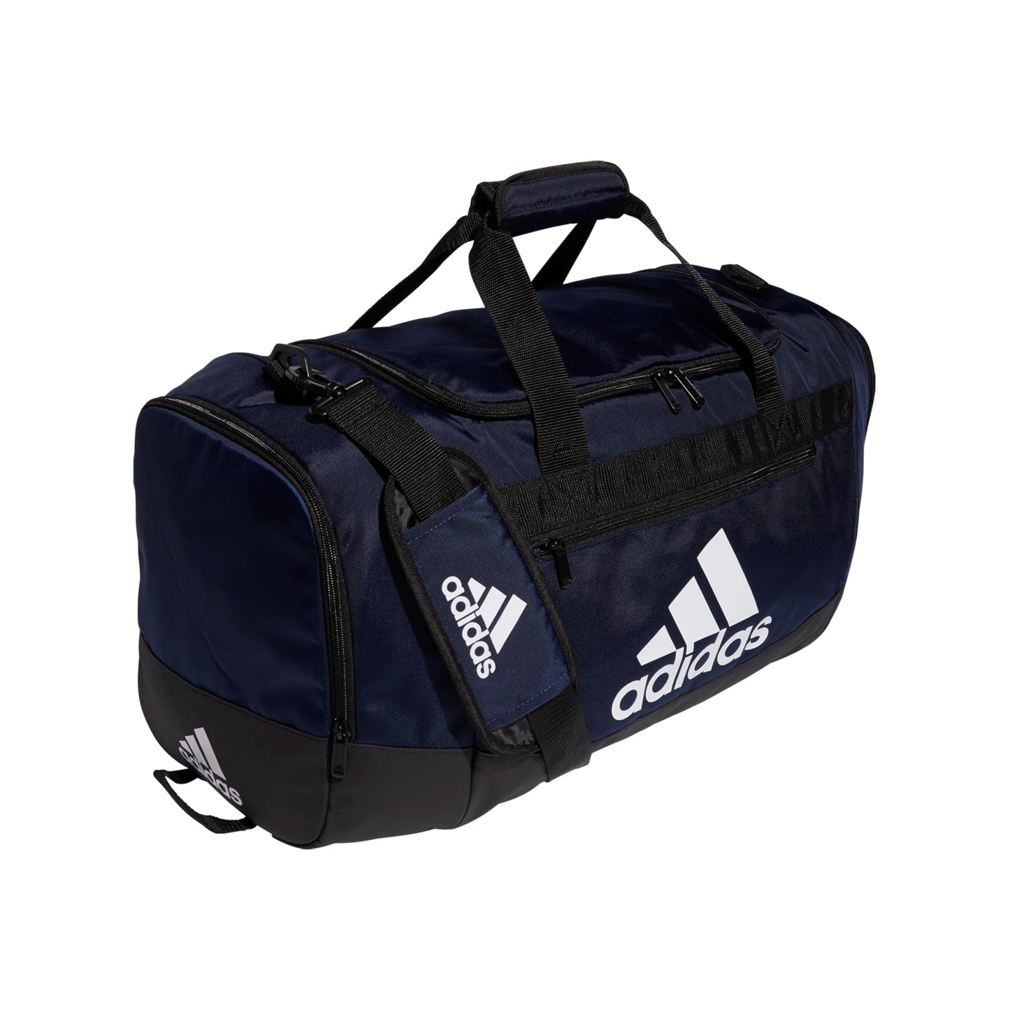 adidas Unisex Defender 4.0 Gym Duffel Bag for Men and Women, Black/White, Small (38L)