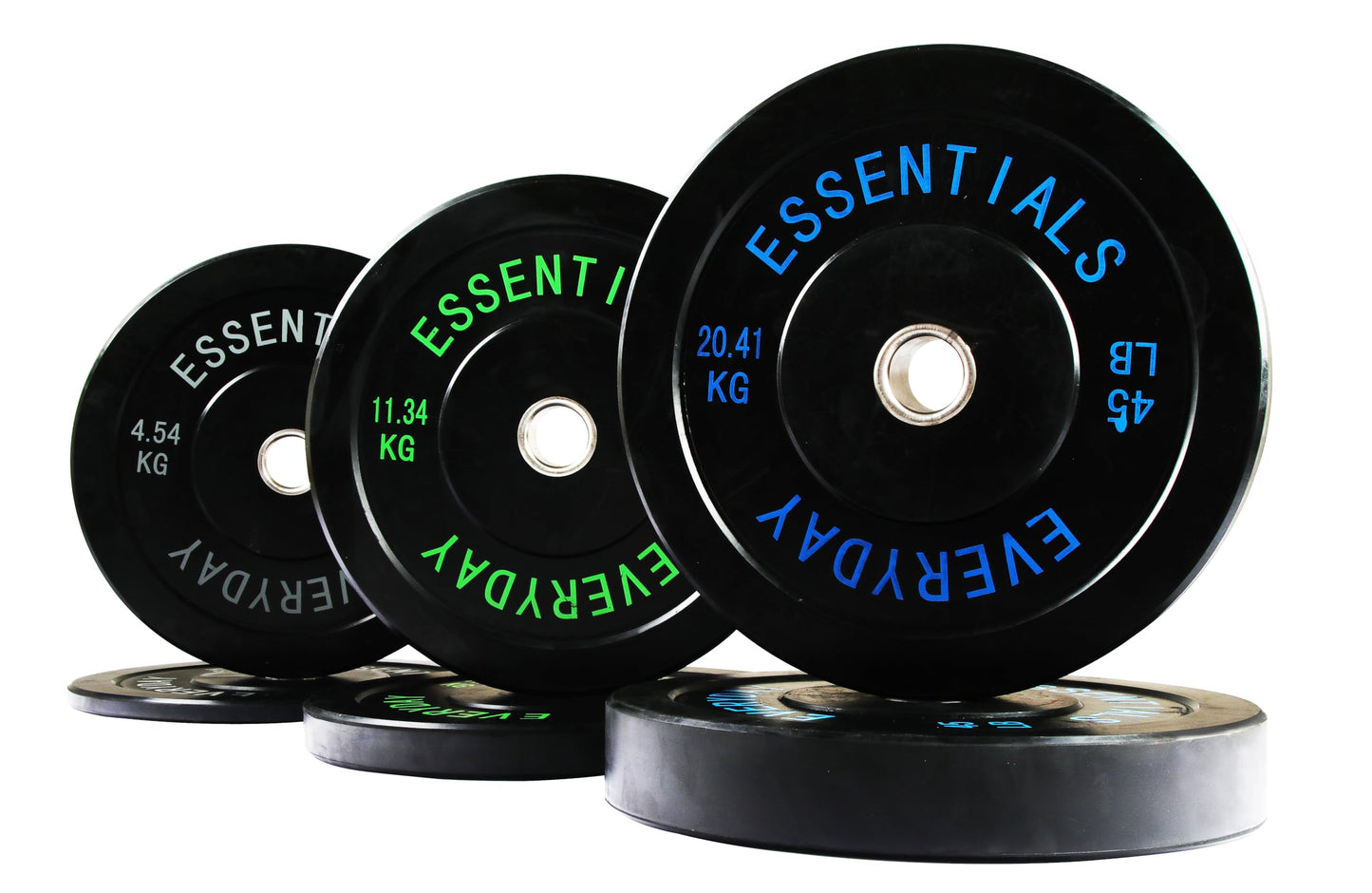 2-Inch Olympic Bumper Plates, Perfect Weight Plates for Weightlifting and Strength Training, Multiple Weights Available