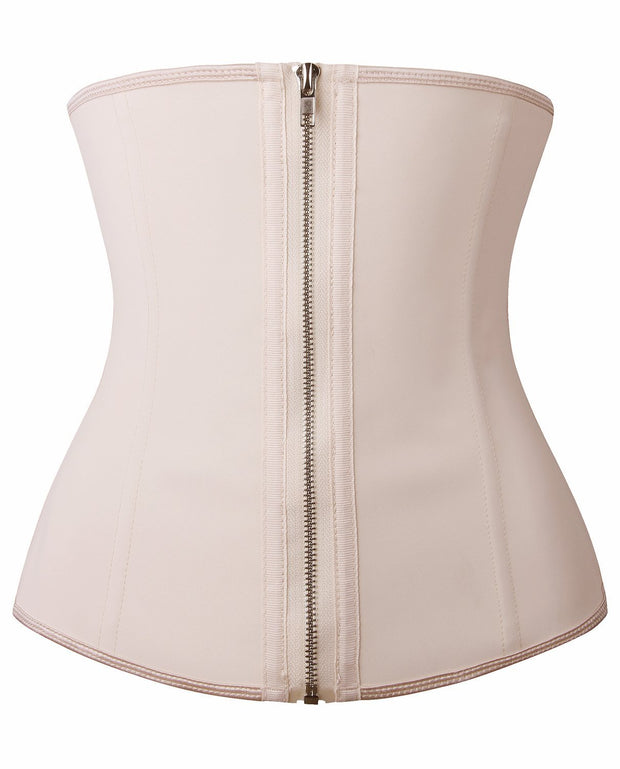 YIANNA Latex Waist Trainer for Women Tummy Control Zipper Underbust Corset Cincher Hourglass Body Shaper