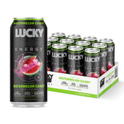 Lucky Energy Sugar Free Energy Drinks 16 Fl Oz Cans (12-Pack) Healthy Energy Drink. Bodacious Berry with Maca, Ginseng, Taurine, Beta-Alanine, 200mg Caffeine