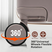 Merax 3 Piece ABS Hardshell Luggage Sets Spinner Wheel Suitcase TSA Lock Suit Case, Rosybrown, 20/24/28 Inch