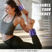 Wrist Weights for Women At Home Ankle Weights Set of 2 (1 lb /2 Lbs Each) Adjustable Weighted Wristbands Arm Leg Weights for Women Men Suitable for Walking Swimming Running Pilates Yoga Gym