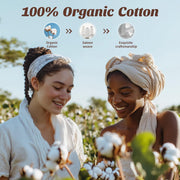 100% Egyptian Cotton Sheets King Size 4 Pcs Sheet Sets 1200 Thread Count 16" Deep Pocket Fitted Sheet Soft Breathable Bedding Set (King, White)