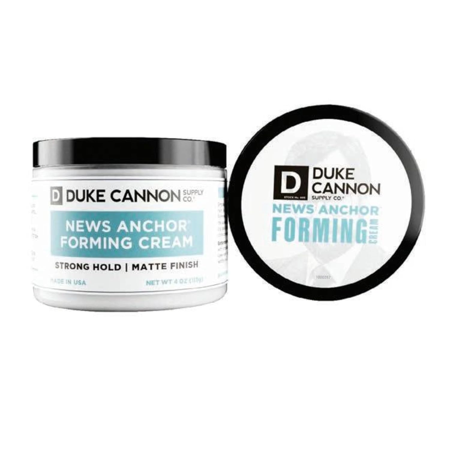 Duke Cannon Supply Co. News Anchor® Forming Cream - Medium to Strong Hold, Matte Finish, 4 oz. (Pack of 2)