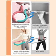Weighted Foldable HulaHoops for Adults – 3.3 lb Portable Fitness Hoop for Waist Slimming, Postpartum Recovery, Home & Travel Exercise Equipment