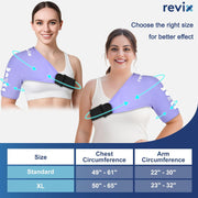 REVIX Shoulder Ice Pack Wrap for Rotator Cuff and Arm, Reusable Gel Cold Wrap with Compression for Targeted Area, Soothing Discomfort & Fatigue, Easy to Put On & Take Off, Flexible Fit for Men & Women