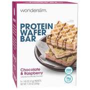 WonderSlim Protein Wafer Snack Bar, Variety Pack, 15g Protein, 5 Flavors, 0mg Cholesterol (5ct)