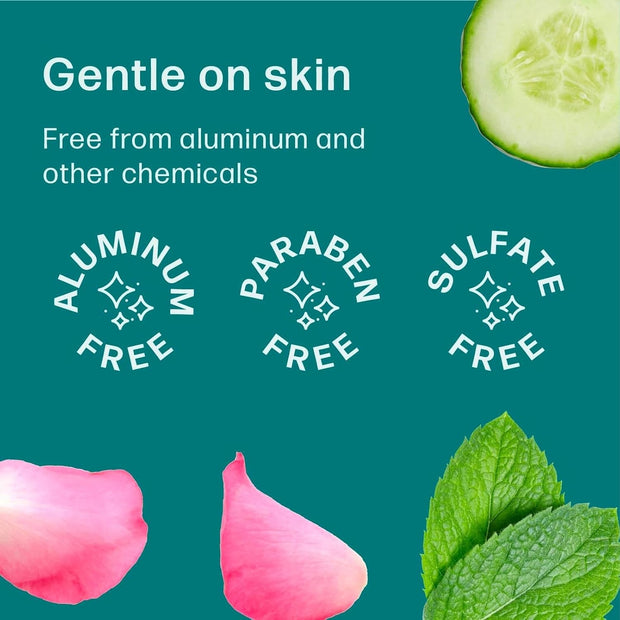 Refresh Deodorant Wipes - A Fresh Start When You’re On the Go - Aluminum, Paraben, and Sulfate Free - Variety Pack (Mint, Rose, and Cucumber) - 50 Individually Wrapped Wipes