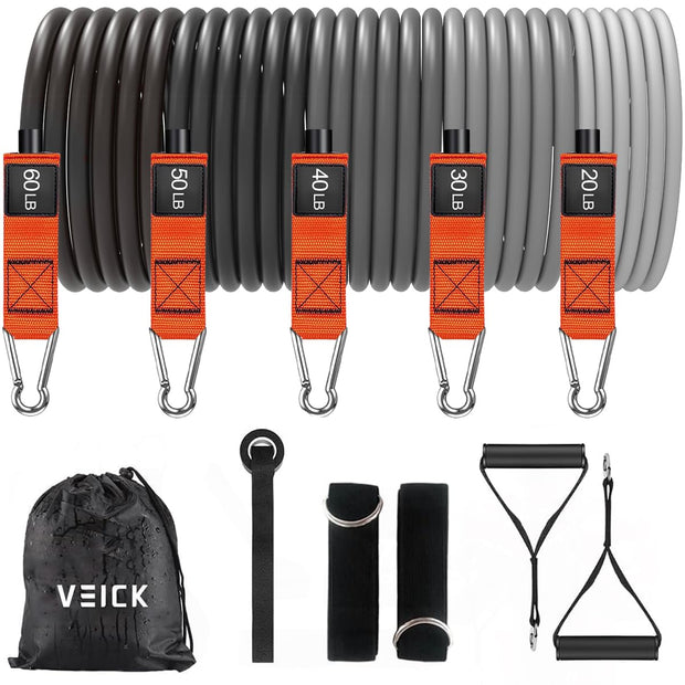 VEICK Resistance Bands, Exercise Bands, Workout Bands, Resistance Bands for Working Out with Handles for Men and Women, Exercising Bands for Fitness Weights Work Out at Home