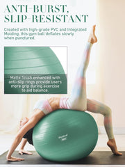Yoga Ball for Exercise, Pilates Set, 4 Sizes Fitness Ball for Workout, Birthing, Pregnancy, Physical Therapy- Pump Included