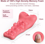 Neck and Shoulder Relaxer with Upper Back Massage Point, Cervical Traction Device Neck Stretcher for TMJ Pain Relief and Cervical Spine Alignment Chiropractic Pillow (Grey)