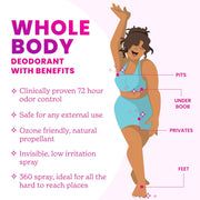 Lume Invisible Spray Deodorant For Women - Whole Body Deodorant Spray - 72 Hr Odor Control - Ozone Friendly, Natural Propellant - Aluminum & Baking Soda Free, Skin Loving - 2 pack (Clean Tangerine)