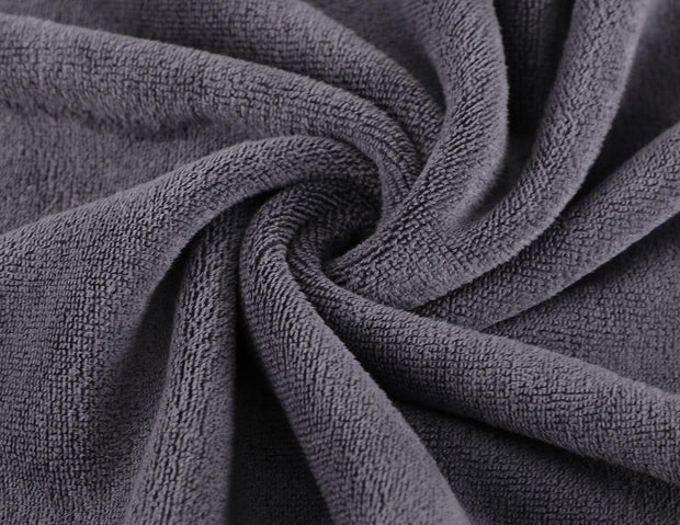 Microfiber Gym Towels Bigger Size Super Soft for Exercise Fitness, Sports, Workout, 380-GSM 15-Inch x 31-Inch Quick-Drying Towels (3 Pack, Grey+Blue+Purple)