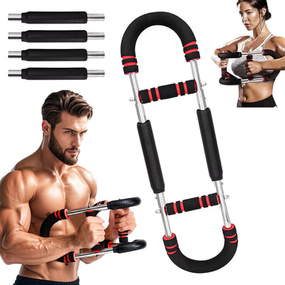 Mr Sculpt Gorilla Bar Twister Arm Trainer 40-90lb & 90-120lb Adjustable Chest Workout Equipment | Portable Power Twister Bar for Men | Home Gym Equipment | Arm & Forearm Strength Trainer